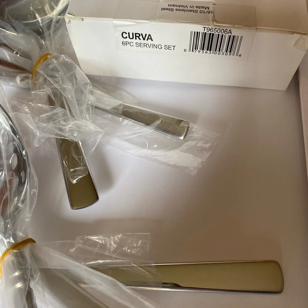 Oneida Curva Six piece stainless steel serving set